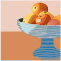 Blue fruit bowl