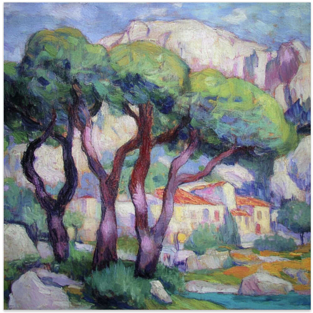 Pine Trees In Front of the House