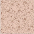 Mocha Mousse Hand drawn Florals Tan