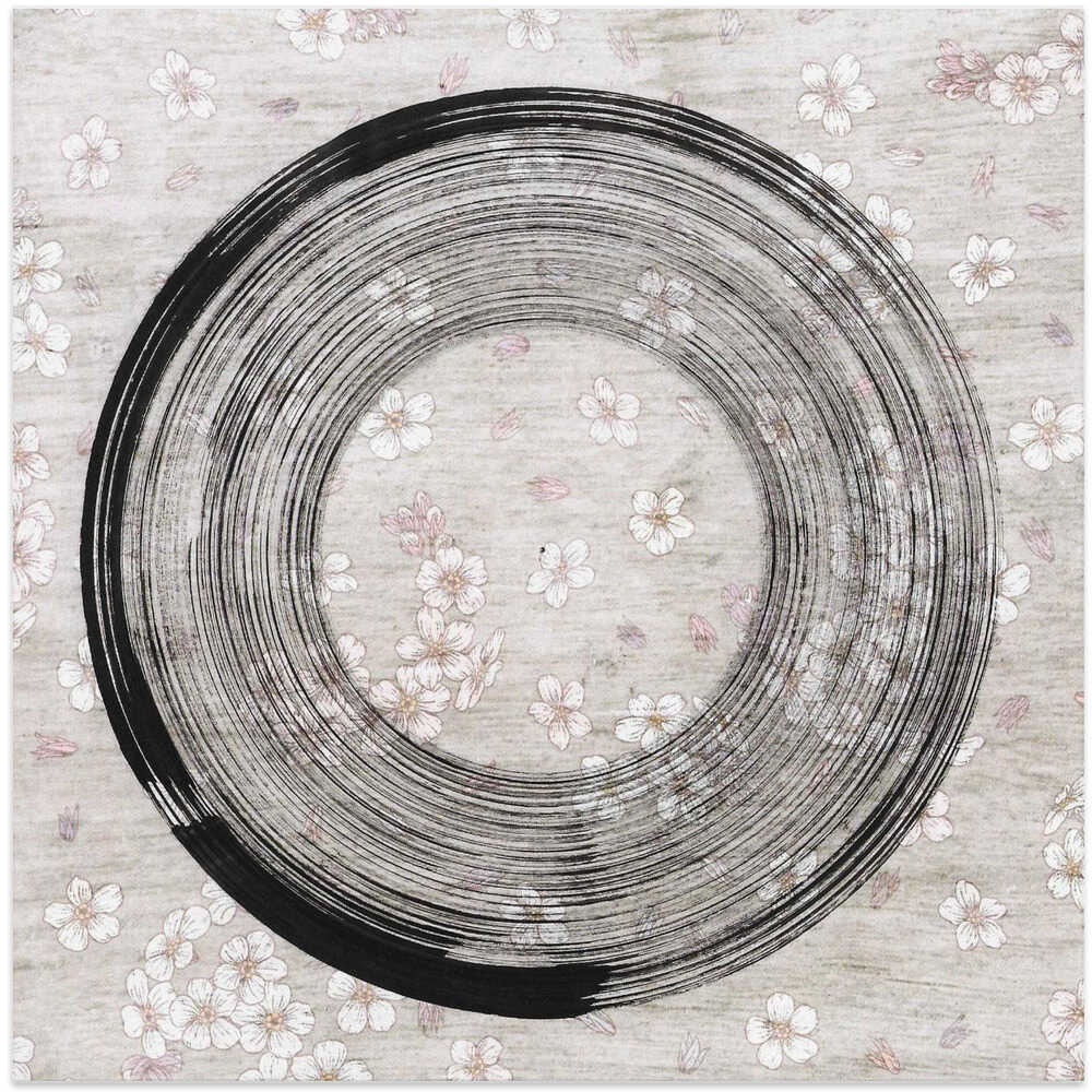 Bold Black Circular Brushstroke