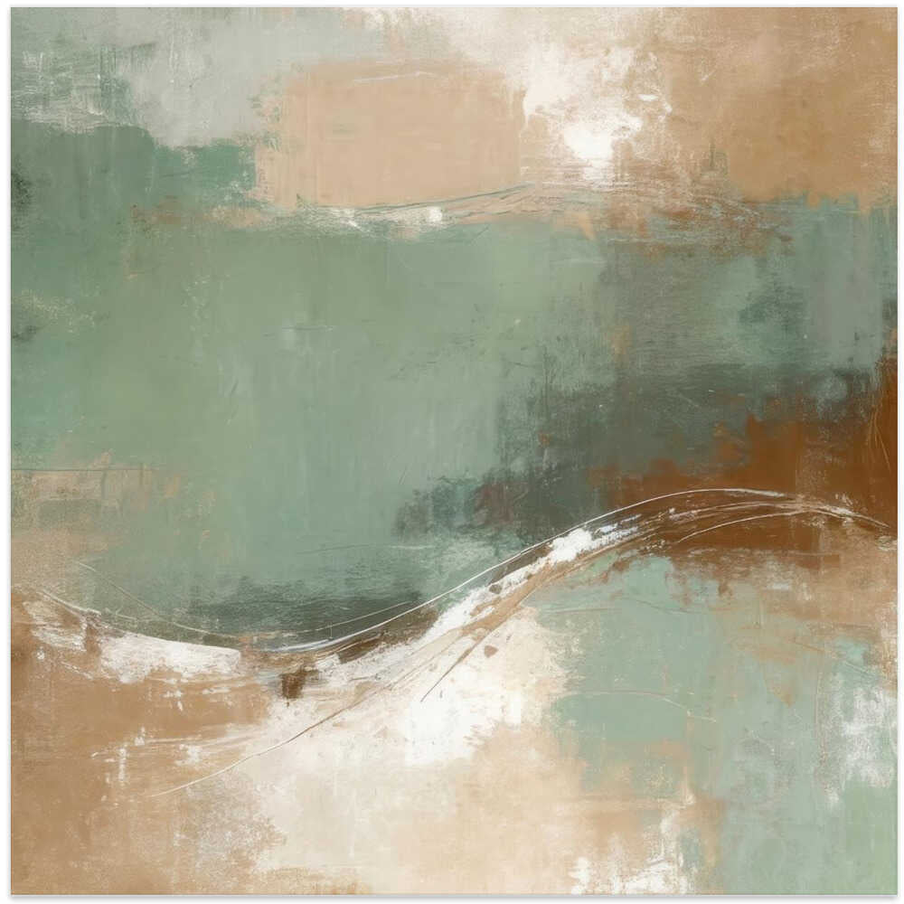 Blend Of Earthy Tones And Vibrant Teal