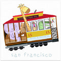 San Francisco Cable Car with Colorful Animals