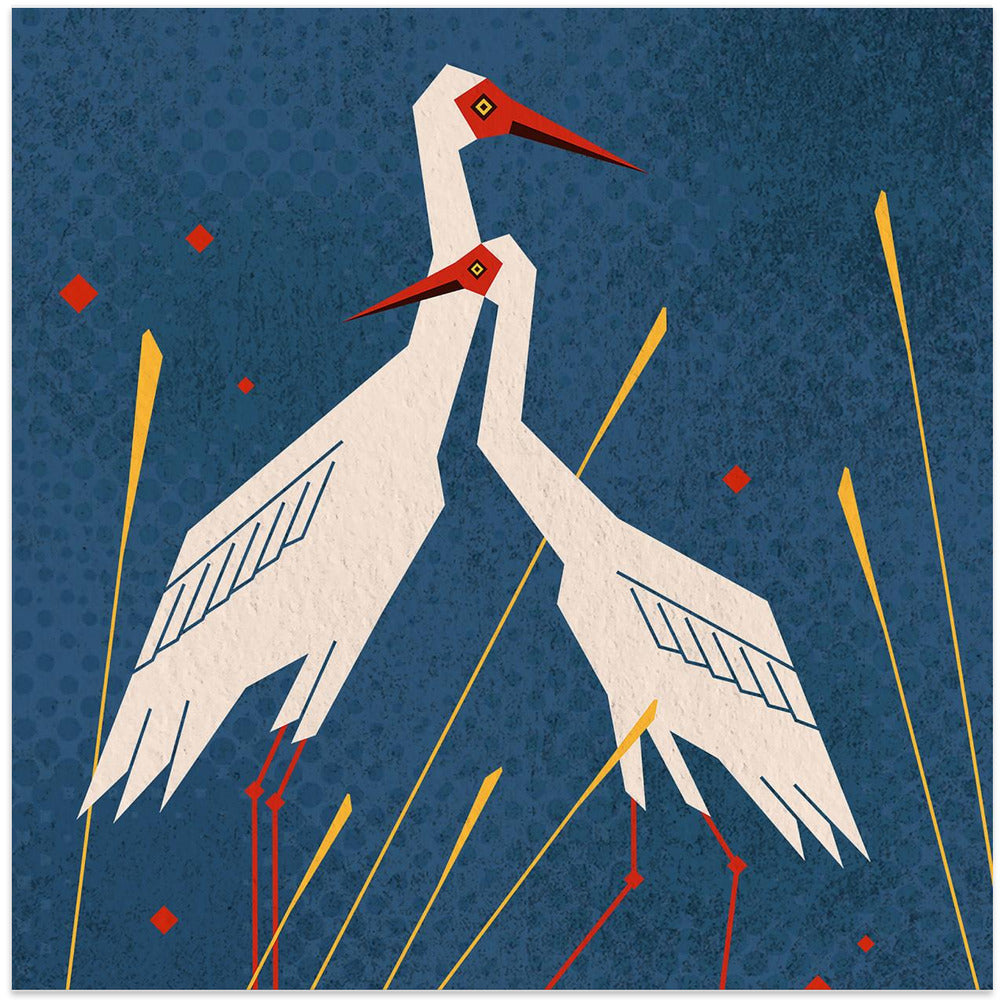 Bird Series   Geometry Crane