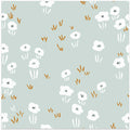 Minimalistic Wildflower Meadow Mint Pattern