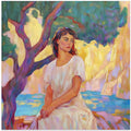 Woman Sitting Under a Tree