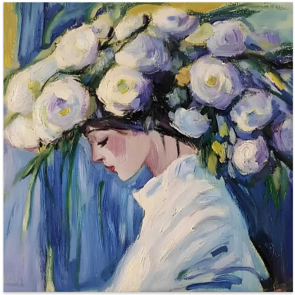 Flowers On a Woman's Head