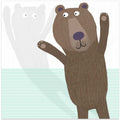 Funny Bear with Shadow by Carla Daly