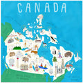 Illustrated Map of Canada by Artist Carla Daly