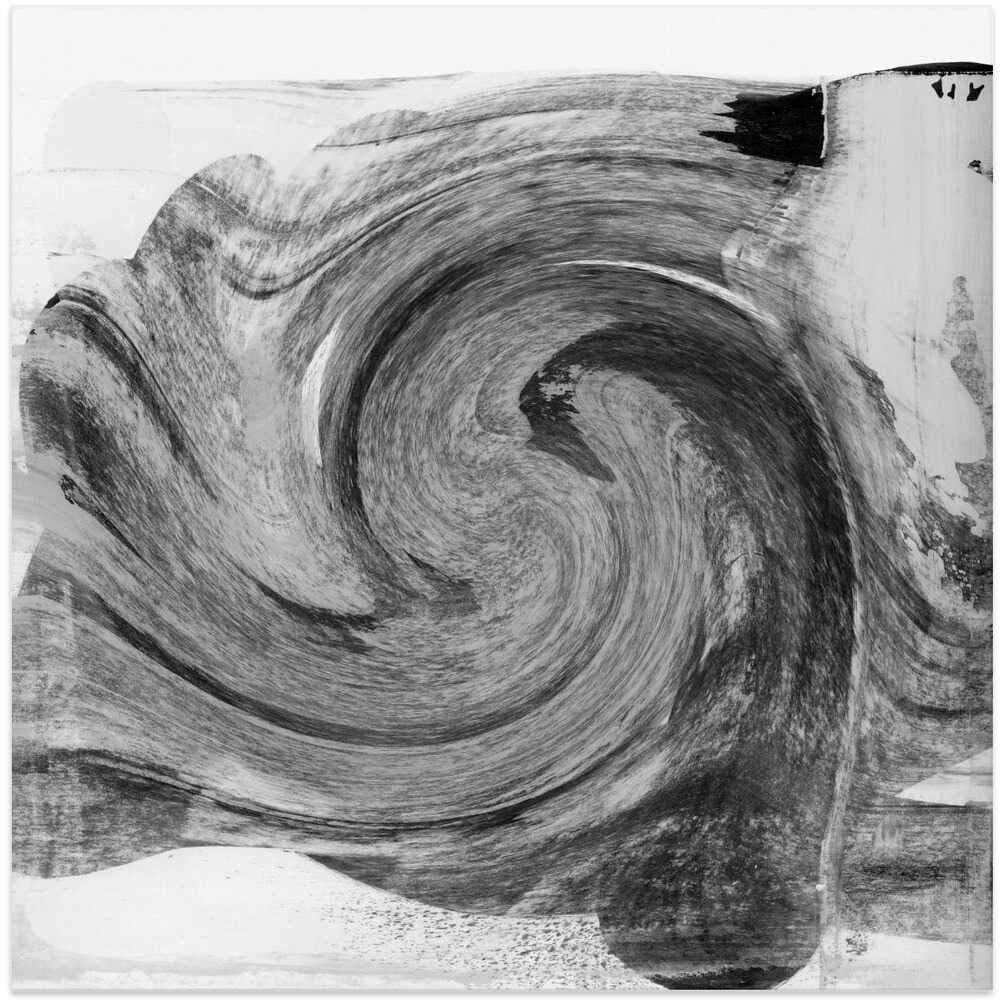 Swirl of Silence: A Monochromatic Abstract Vortex