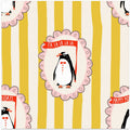 Framed festive penguins portrait Merry Christmas pattern