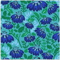 Maximalism 70s Retro Flowers Luminous Blue pattern