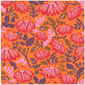 Maximalism 70s Retro Flowers Energy Orange pattern